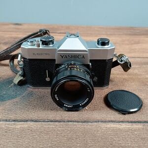 Yashica TL-Electro Film Camera Silver Good 50mm f2 Yashinon-DS Lens